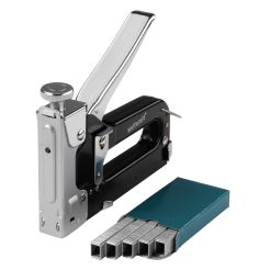 Capsator manual 7 + 100 capse Wolfcraft 7089000, pentru capse tip 053 de la 4 - 14 mm, carcasa din metal