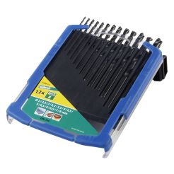 Set 13 burghie pentru metal Wolfcraft 7106000, HSS-R, 2-8 mm, tija cilindrica, in cutie glisanta din plastic 2K