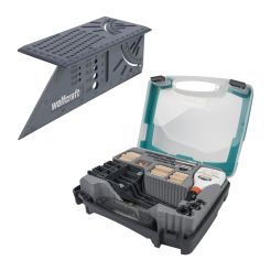 Set pentru proiecte de imbinari cu dibluri Wolfcraft 8636000 set complet pentru toate îmbinările uzuale cu dibluri din lemn