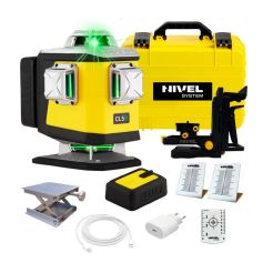 Nivela laser cu linii 4 x 360° Nivel System CL5G, fascicul verde, 30/70m, acumulator 3,7 V, geanta transport