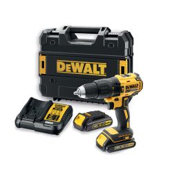 Masina de gaurit si insurubat cu percutie, cu acumulatori Dewalt DCD778S2T, 18V/1.5Ah, cuplu maxim 65 Nm, 2 acumulatori, incarcator, valiza de transport