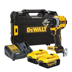 Masina compacta de gaurit si insurubat DeWalt DCD800P2T, cu 2 acumulatori XR 18V / 5,0Ah si incarcator in valiza TSTAK