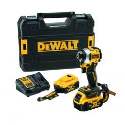 Masina compacta de insurubat cu impact Dewalt DCF850P2LRT, 205 Nm, cu 2 acumulatori Lanyard Ready XR 18 V / 5.0 Ah si incarcator in valiza TSTAK