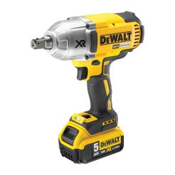 Masina de insurubat cu impact Dewalt DCF891P2LRT-QW, patrat 1/2", max 812 Nm, cu 2 acumulatori Lanyard Ready 18V XR de 5.0 Ah si incarcator in valiza de transport