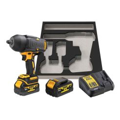 Masina de insurubat cu impact Dewalt DCF900P2G, patrat 1/2", max 1355 Nm, cu 2 acumulatori 18V XR /5.0 Ah tip "G" si incarcator in insert termoformat pentru sertare