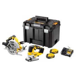 Set scule DeWalt DCK2012P2T, 2 scule Li-Ion 18 V, 2 acumulatori, incarcator, valiza de transport
