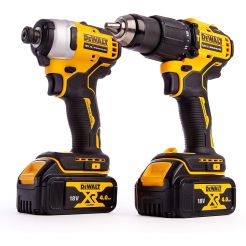 Set combo 2 scule DeWalt DCK2062M2T: Masina de gaurit , motor fara perii , 18V DCD709, Masina de insurubat cu impact, motor fara perii 18V DCF809, 2 acumulatori Li-Ion18V, 4Ah, incarcator, valiza de transport TSTAK