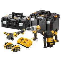 Set 3 masini DeWalt DCK376T2T, cu 2 acumulatori XR 54V / 6.0Ah si incarcator in valize TSTAK