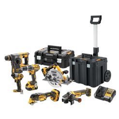 Set 6 masini DeWalt DCK624P3T, cu 3 acumulatori XR 18V / 5.0Ah si incarcator, 2 valize TSTAK