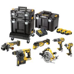 Set 6 masini DeWalt DCK685P3T, cu 3 acumulatori XR 18V / 5.0Ah si incarcator in valize TSTAK