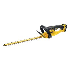 Trimmer electric pentru gard viu Dewalt DCM563P1, cu 1 acumulator XR 18V/5.0Ah, 55 cm