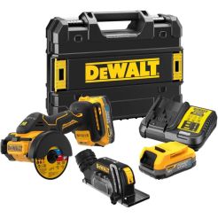 Fierastrau circular de mana Dewalt DCS438E2T, panza 76 mm, cu 2 acumulatori POWERSTACK 18V / 1.7Ah