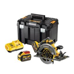 Fierastrau circular Dewalt DCS579X2 cu 2 acumulatori Li-Ion XR FLEXVOLT 54 V 9.0 Ah, 190 mm, in valiza TSTAK