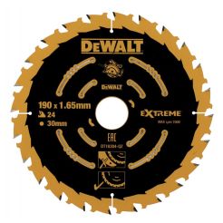 Disc Dewalt DT10304 pentru fierastrau circular, D 190x30x1.65 mm, 24 dinti, pentru taiere universala, seria Extreme