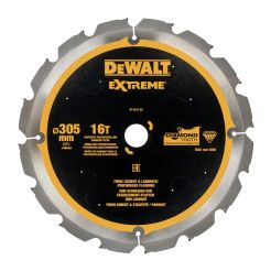 Disc Dewalt DT1475 pentru fierastrau circular, D 305x30x2.4 mm, 16 dinti, taiere fibrociment, seria Extreme