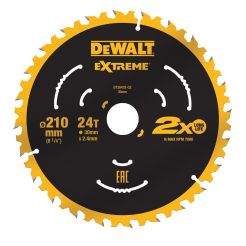 Disc Dewalt DT20432 pentru fierastrau circular, D 210x30x2.40 mm, 24 dinti, seria Extreme Runtime
