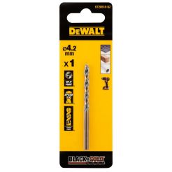 Burghiu Black&Gold pentru metal DeWALT DT20518, tip HSS, 4.2 x 43 x 75 mm, coada cilindrica