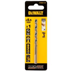 Burghiu pentru metal DeWALT DT20521, tip HSS, 5.5 x 57 x 93 mm, coada cilindrica