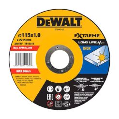 Disc abraziv DeWalt DT3442, pentru debitat inox, 115x1.0 mm