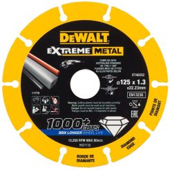 Disc diamantat segmentat Dewalt DT40252, 125x22.3x1.3 mm, pentru metal