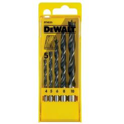 Set 5 burghie  pentru lemn DeWALT DT4535, in cutie de plastic