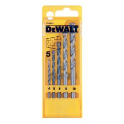 Set 5 burghie zidarie Dewalt DT6952, prindere cilindrica 4-10 mm