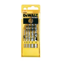 Set 5 burghie zidarie DeWALT DT6956, prindere cilindrica 4 - 10 mm