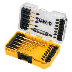 Set insurubare si gaurire Flextorq Dewalt DT70749T, 25 piese, cutie mica TOUGHCASE™