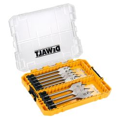 Set 8 burghie plate pentru lemn DeWALT DT70750, coada 1/4", 12 - 32 mm, cutie medie TOUGHCASE™