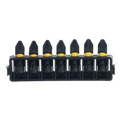 Set 7 biti FLEXTORQ, DeWALT DT70811, PZ2, 25 mm, cu un suport compatibil cu sistemul TOUGHCASE