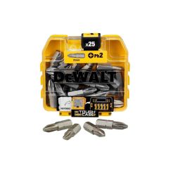 Set 25 biti High Performance DeWALT DT71522, PH2, lungime 25 mm, in cutie plastic Tough Case