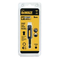 Bit tubular EXTREME IMPACT DeWALT DT7430, 8 x 75mm cu sistem de curatare, prindere hexagonala 1/4"