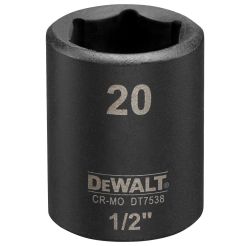 Tubulara scurta de impact DeWALT DT7538, 1/2", 20 mm