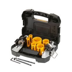 Set pentru instalatori freze bimetal DeWalt DT90355, 11 piese, 19 - 57 mm