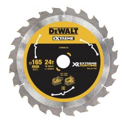 Disc Dewalt DT99560 pentru fierastrau circular, D 165x20x1.76 mm, 24 dinti, pentru utilizare universala, seria Extreme Runtime