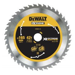 Disc Dewalt DT99561 pentru fierastrau circular, D 165x20x1.93 mm, 42 dinti, pentru taiere fina, seria Extreme Runtime