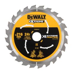 Disc Dewalt DT99568 pentru fierastrau circular, D 216x30x2.16 mm, 24 dinti, pentru taiere universala, seria Extreme Runtime
