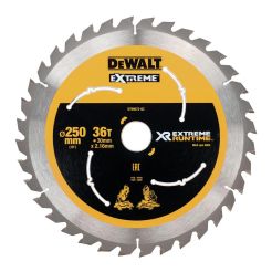 Disc Dewalt DT99572 pentru fierastrau circular, D 250x30x2.16 mm, 36 dinti, pentru taiere extra-fina, seria Extreme Runtime