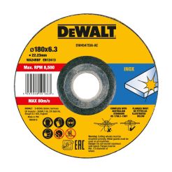 Disc polizare inox DeWalt DW4547SIA, 180 x 6.0 x 22.23 mm