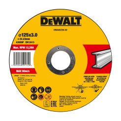 Disc debitare metal DeWalt DWA4522IA, 125 x 3.0 x 22.23 mm