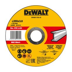 Disc debitare metal DeWalt DWA8011RIA, 355 x 3.0 x 25.4 mm