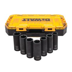Set 7 tubulare lungi de impact Dewalt DWMT74737-0, 1/2", 17 - 24 mm