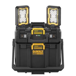 Cutie de depozitare cu lampi de lucru DeWalt DWST08061-1, 400x300x360 mm, TOUGHSYSTEM 2.0, compatibila cu acumulatori 18V XR