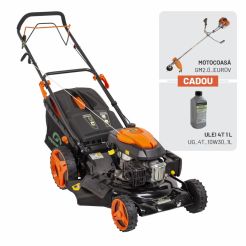 Masina de tuns gazonul autopropulsata Greenfield G-MTG531ARW-TX, motor benzina 5.36 CP, latime lucru 52 cm, 7 trepte taiere, sac colector 67 l 