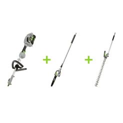 Set multifunctional Ego Professional MHCC1022E, cu ansamblu motor, emondor, trimmer gard viu, incarcator rapid, acumulator Li-Ion de 2.5 Ah