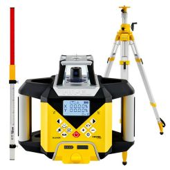 Nivela laser rotativa cu linii Nivel System NL640R DIGITAL SET SJJ32 LS35, fascicul rosu, maxim 600m, acumulator 7,4 V, trepied aluminiu extensibil, stadie telescopica 3,5 m