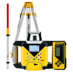 Nivela laser rotativa cu linii Nivel System NL720G DIGITAL SET SJJ1 LS24, fascicul rosu, maxim 600m, acumulator 7,4 V, trepied aluminiu profesional, stadie telescopica 2,4 m