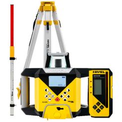 Nivela laser rotativa cu linii Nivel System NL720R DIGITAL SET SJJ1 LS24, fascicul rosu, maxim 600m, acumulator 7,4 V, trepied aluminiu profesional, stadie telescopica 2,4 m