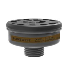Filtru gaze A2 Conexiune tip baioneta Portwest model P906, culoare Negru, fit R