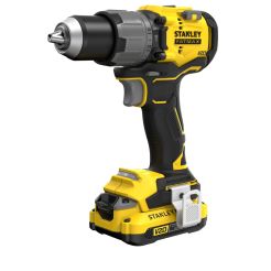 Masina de gaurit si insurubat cu percutie Stanley SFMCD726D2K, fara perii, cu 2 acumulatori 18 V/2.0 Ah, 1.5 - 13 mm